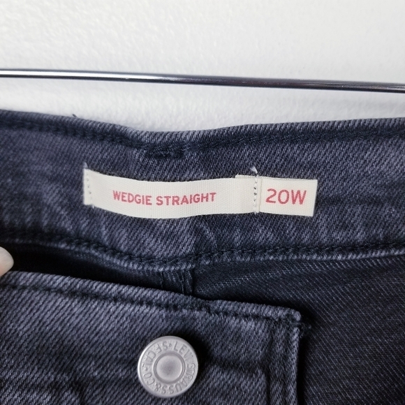 Levi's A09770007 Wedgie Straight Black Jeans NWT - Picture 8 of 13
